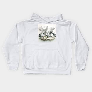 Origami mountains Kids Hoodie